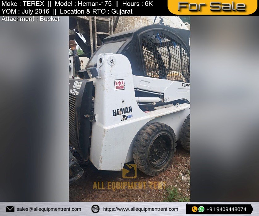 GJ Registered Skid Steer Loader Heman 175 working condition 2016 Model for Sale in Gujarat Image 4